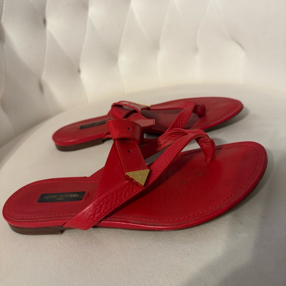Louis Vuitton Vibrant Red Sandals